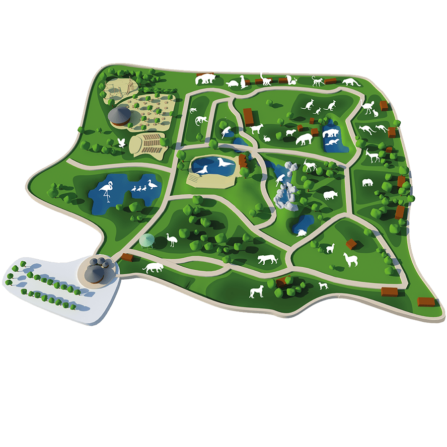 plan du parc à pied